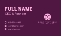 Pink & Purple Flower Letter M Business Card