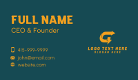 Electric Bolt Letter G  Business Card