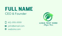Garden Organic Leaf Business Card
