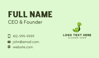 Green Baby Dinosaur Business Card Design