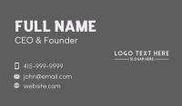 Professional Company Line Business Card