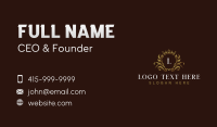 Elegant Crown Shield Business Card