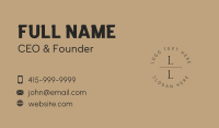 Minimalist Company Letter Business Card