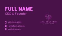 Rose Wellness Heart Business Card