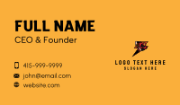 Thunderbolt Football Player Business Card Design