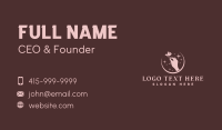 Feminine Hand Flower Business Card Design