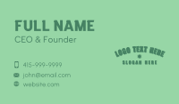 Green Classic Wordmark Business Card