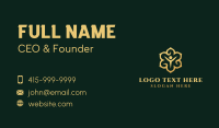 Golden Yoga Flower Business Card Design
