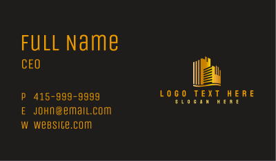 Abstract Building Construction Business Card