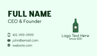Green Wine Bottle  Business Card Design