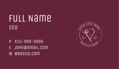 Needle Heart Tailoring Business Card