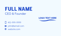 Ocean Wave Wordmark Business Card