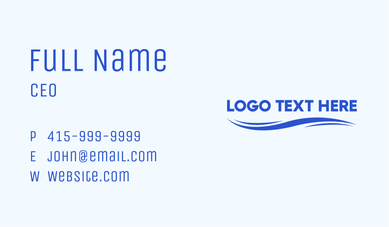 Irrigation Business Card example 4
