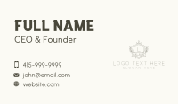 Crown Shield Wreath Lettermark Business Card