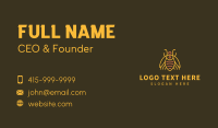 Gold Bug Insect Business Card Design