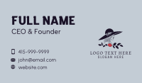 Lady Hat Modeling Business Card