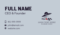 Lady Hat Modeling Business Card Design