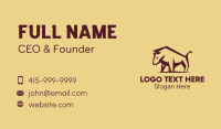 Brown Bullfighter Business Card Design