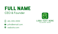 Eco Leaf Letter B App Business Card