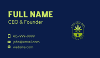 Marijuana Weed Sprout Business Card