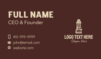 Outdoor Travel Oil Lamp Business Card Design