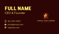 Medieval Spartan Helmet Business Card