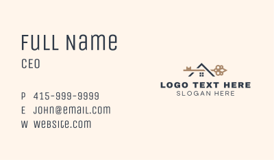 House Key Roofing Business Card