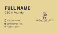 Retro Drink Mascot Business Card