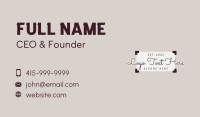 Fashion Label Wordmark Business Card