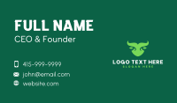 Green Bull Horns Business Card