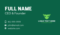 Green Bull Horns Business Card Design