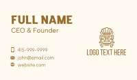 Mayan Warrior Head Business Card Image Preview