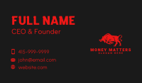 Red Wild Bull Business Card