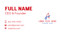 Letter A American Firm  Business Card