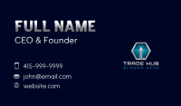 Arrow Hexagon Tech Business Card Image Preview