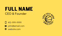 Basketball Ball Business Card