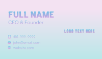Holographic Futuristic Beauty Business Card