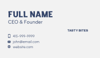 Minimalist Startup Wordmark Business Card