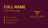 Golden Letter V Business Card