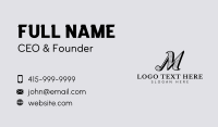 Vintage letter M Business Card Design