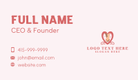 Romantic Heart Hands Business Card
