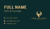 Golden Luxury Eagle Business Card Design