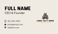 Bull Motorcycle Rider Business Card