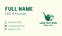 Leaf Mortar Herbal Medicine Business Card Design