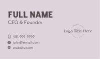 Whimsical Flower Wordmark Business Card