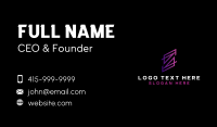 Letter Z Generic Tech Business Card Design