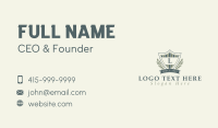 Vintage Shield Crest Letter Business Card