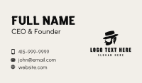 Tophat Mustache Gentleman Business Card