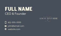 Luxury Professional Wordmark Business Card Design