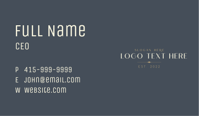 Luxury Professional Wordmark Business Card Image Preview